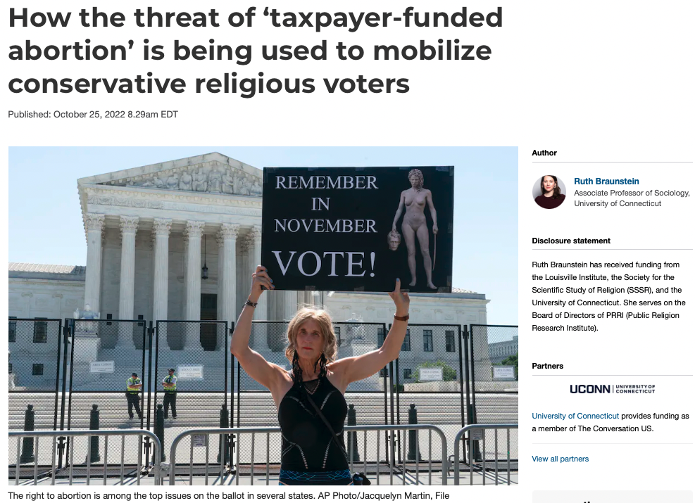 How the threat of ‘taxpayer-funded abortion’ is being used to mobilize conservative religious voters